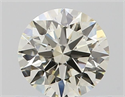 Natural Diamond 0.58 Carats, Round with Excellent Cut, J Color, VVS2 Clarity and Certified by IGI