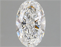 Natural Diamond 0.50 Carats, Oval with  Cut, E Color, VVS2 Clarity and Certified by GIA