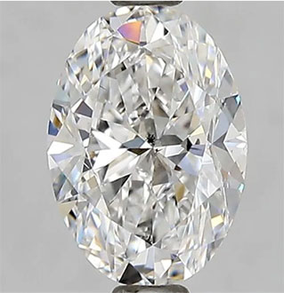 Picture of 1.01 Carats, Oval Diamond with Ideal Cut, D Color, VS2 Clarity and Certified by CGL