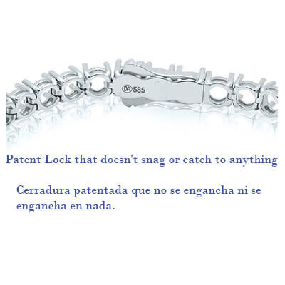 7.60 carat tennis bracelet F+ VS1+ IDEAL-CUT!