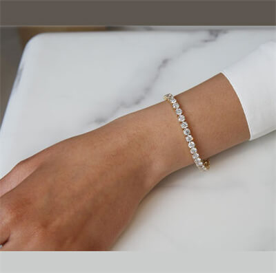 7.60 carat tennis bracelet F+ VS1+ IDEAL-CUT!
