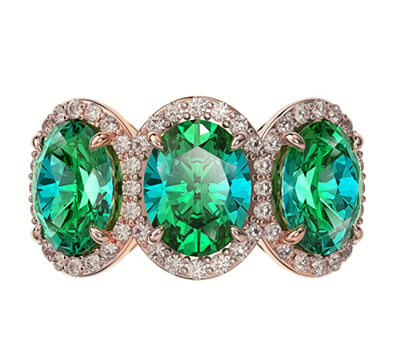 Three Emerald gem stones 3.50 carat total