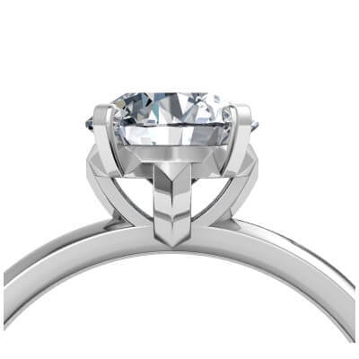 1.20 Carat E VVS2 Ideal Cut. New Classic solitaire engagement ring