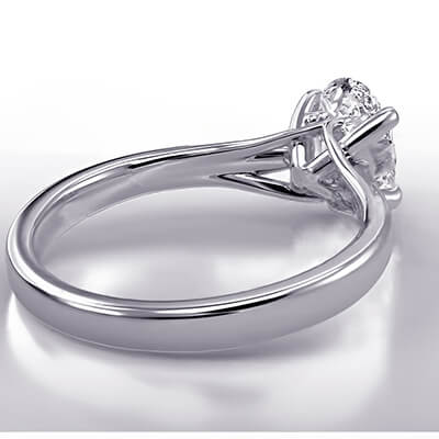2.50 carat Oval Lab diamondf E VVS2,Buddies cathedral solitaire engagement ring