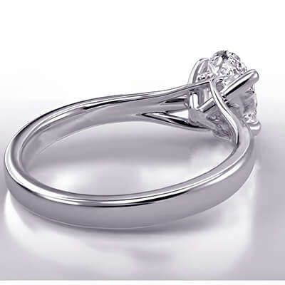Diamante de laboratorio ovalado de 2,50 quilates E VVS2, anillo de compromiso con solitario tipo catedral de Buddies
