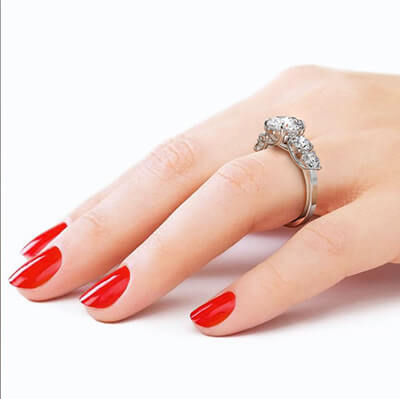 3 carat Lab grown diamondsTrellis engagement ring .