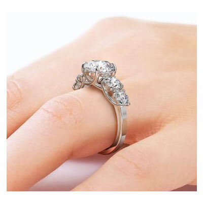 3 carat Lab grown diamondsTrellis engagement ring .