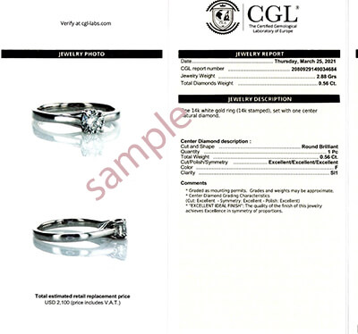 0.50 carat, lab diamond  E VVS2 Ideal Cut,Solitaire engagement ring
