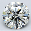 Natural Diamond 4.43 Carats, Round with Excellent Cut, K Color, SI1 Clarity and Certified by GIA