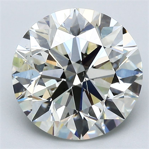 Picture of Natural Diamond 4.43 Carats, Round with Excellent Cut, K Color, SI1 Clarity and Certified by GIA
