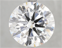 Lab Grown Diamond 5.01 Carats, Round with Ideal Cut, E Color, VVS2 Clarity and Certified by IGI