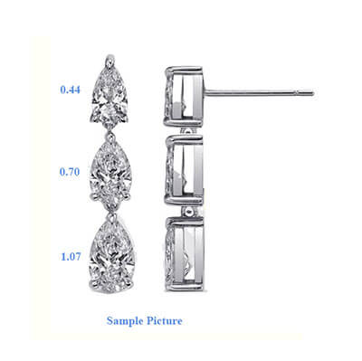 Diamantes cultivados en laboratorio de peso total de 4,44 quilates F VS1+