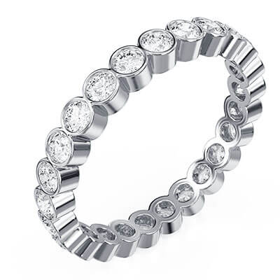 1 carat Bezel Eternity ring