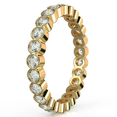 1 carat Bezel Eternity ring