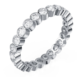 Picture of Lab Grown 1 carat diamonds E VS1+,  Bezel Eternity ring