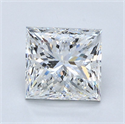 Natural Diamond 2.16 Carats, Princess with  Cut, F Color, VS1 Clarity and Certified by GIA