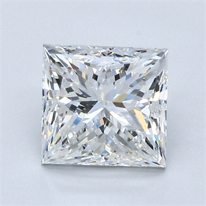 Picture of Natural Diamond 2.16 Carats, Princess with  Cut, F Color, VS1 Clarity and Certified by GIA