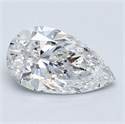 Natural Diamond 1.20 Carats, Pear with  Cut, E Color, SI2 Clarity and Certified by GIA