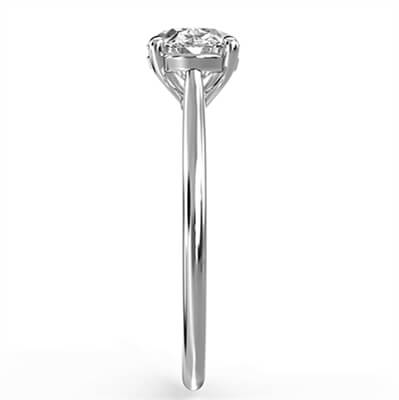 Oval solitaire engagement ring setting