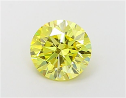 Picture of Lab Grown Diamond 1.20 Carats, Round with Excellent Cut, Fancy Vivid Yellow Color, VVS1 Clarity and Certified by IGI