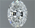 Natural Diamond 1.71 Carats, Oval with  Cut, F Color, SI2 Clarity and Certified by GIA