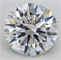 Del inventario de diamantes de laboratorio, 2.07 quilates, Redondo , Color E, claridad VS1 y certificado IGI