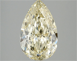 Picture of Lab Grown Diamond 3.09 Carats, Pear with  Cut, Fancy Yellow Color, VS1 Clarity and Certified by IGI