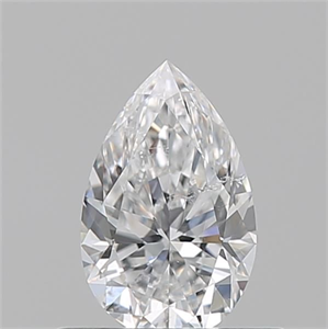 Picture of Natural Diamond 0.50 Carats, Pear with  Cut, E Color, SI2 Clarity and Certified by GIA