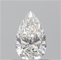 Natural Diamond 0.55 Carats, Pear with  Cut, H Color, VVS1 Clarity and Certified by GIA