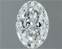 Natural Diamond 1.21 Carats, Oval with  Cut, F Color, SI1 Clarity and Certified by GIA