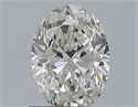 Natural Diamond 0.91 Carats, Oval with  Cut, H Color, VS2 Clarity and Certified by GIA