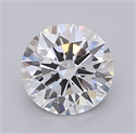 Lab Grown Diamond 1.50 Carats, Round with Ideal Cut, E Color, VS2 Clarity and Certified by IGI