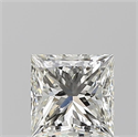 Natural Diamond 0.81 Carats, Princess with  Cut, I Color, VVS1 Clarity and Certified by GIA