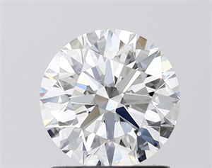 Picture of Lab Grown Diamond 1.25 Carats, Round with Ideal Cut, D Color, VVS1 Clarity and Certified by IGI