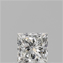 Natural Diamond 0.50 Carats, Princess with  Cut, I Color, VVS1 Clarity and Certified by GIA