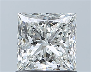 Picture of Natural Diamond 0.91 Carats, Princess with  Cut, H Color, VVS2 Clarity and Certified by GIA