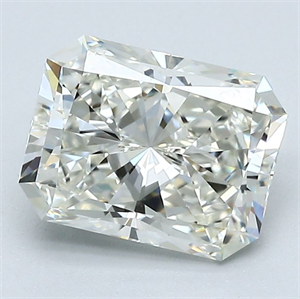 Picture of Natural Diamond 1.90 Carats, Radiant with  Cut, J Color, VVS1 Clarity and Certified by GIA