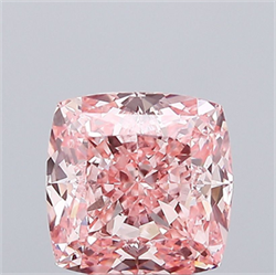 Picture of Lab Grown Diamond 4.04 Carats, CUSHION MODIFIED with  Cut, Fancy Vivid Pink Color, VS1 Clarity and Certified by IGI