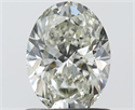Natural Diamond 0.90 Carats, Oval with  Cut, J Color, VS2 Clarity and Certified by IGI