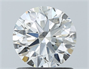 Natural Diamond 0.97 Carats, Round with Excellent Cut, H Color, SI2 Clarity and Certified by GIA