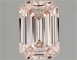 Picture of Lab Grown Diamond 3.05 Carats, Emerald with  Cut, Fancy Intense Pink Color, VVS2 Clarity and Certified by IGI