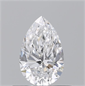 Natural Diamond 0.50 Carats, Pear with  Cut, D Color, VS2 Clarity and Certified by GIA