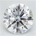 Lab Grown Diamond 4.17 Carats, Round with Excellent Cut, D Color, IF Clarity and Certified by GIA
