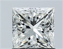Natural Diamond 1.01 Carats, Princess with  Cut, H Color, VS1 Clarity and Certified by GIA