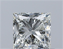 Natural Diamond 0.52 Carats, Princess with  Cut, J Color, VVS2 Clarity and Certified by GIA