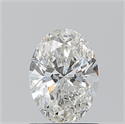 Natural Diamond 1.02 Carats, Oval with  Cut, H Color, SI2 Clarity and Certified by GIA