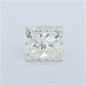 Natural Diamond 0.41 Carats, Princess with  Cut, J Color, VVS2 Clarity and Certified by GIA