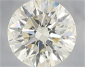 Natural Diamond 2.10 Carats, Round with Excellent Cut, K Color, VVS2 Clarity and Certified by IGI