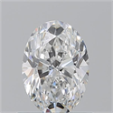 Natural Diamond 0.90 Carats, Oval with  Cut, F Color, VS1 Clarity and Certified by GIA