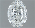 Natural Diamond 1.52 Carats, Oval with  Cut, G Color, SI1 Clarity and Certified by GIA